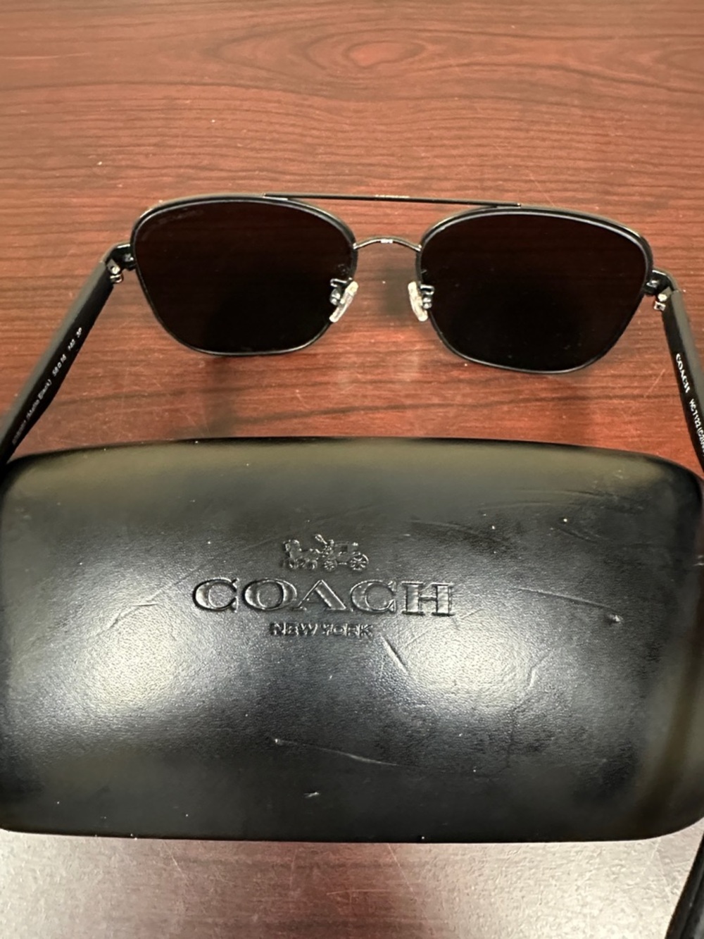 Coach Men's Sunglasses in Black and Gunmetal - Picture 4 of 7